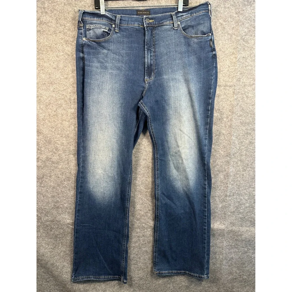 Silver Jeans Co. Womens Jeans Plus Size‎ Relaxed Fit Medium Wash Denim